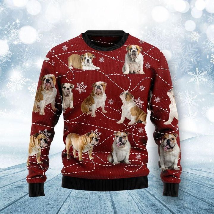 Bulldog Ugly Christmas Sweater | For Men & Women | Adult | Us5479