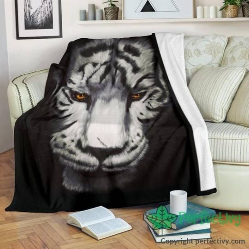 White Tiger CLP2812346TT Sherpa Fleece Blanket