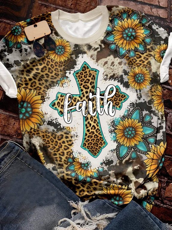 Faith Cross Leopard 3D Tshirt Hoodie Long-Sleeve Gift 2022 – F04