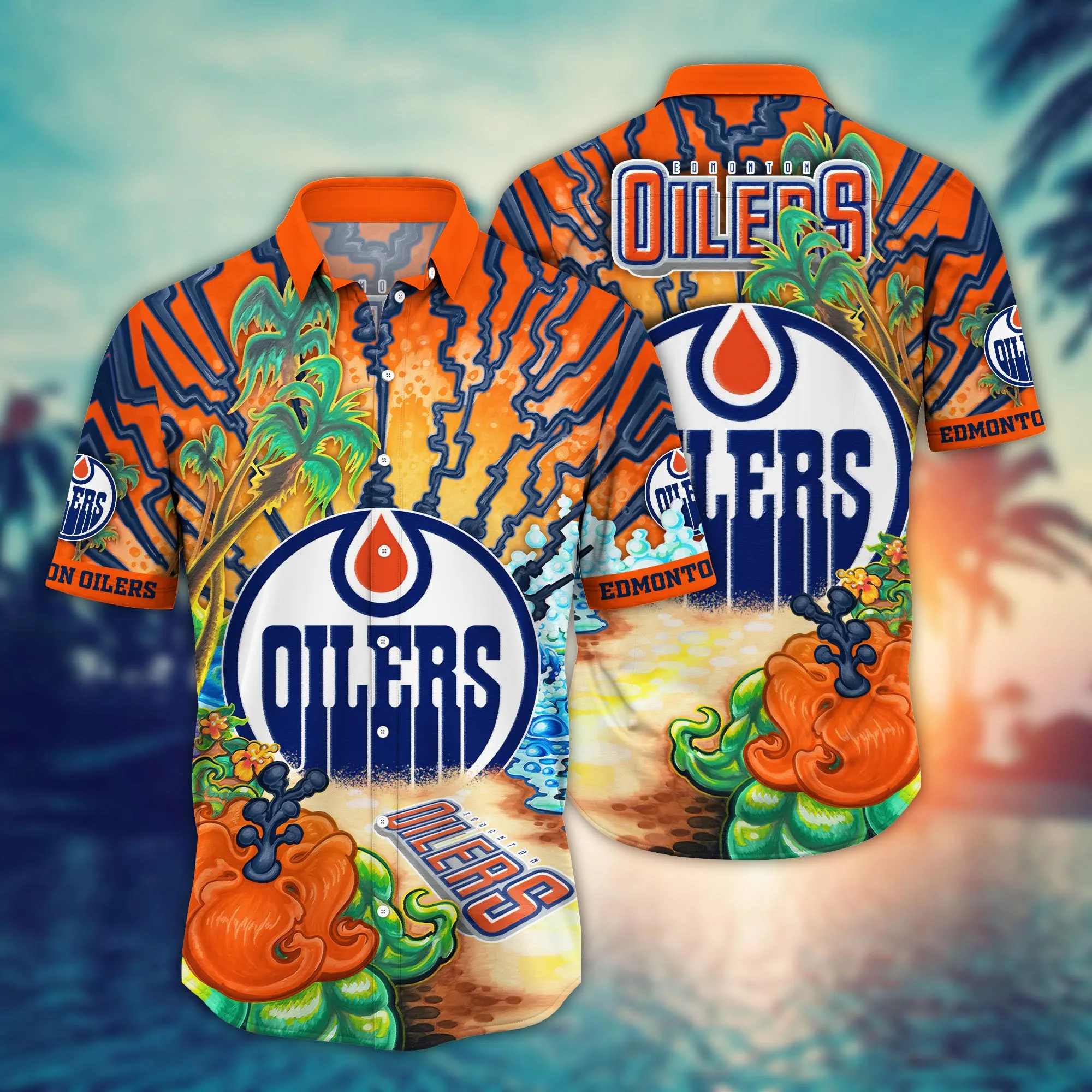 Edmonton Oilers Nhl Hawaiian Shirt Air Conditioningtime Aloha Shirt