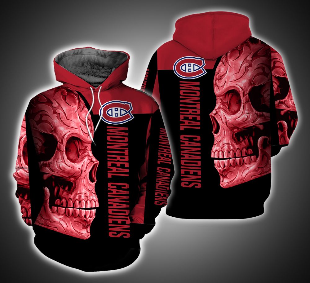 Montreal Canadiens Skull Ver.12.15 3D Print Hoodie