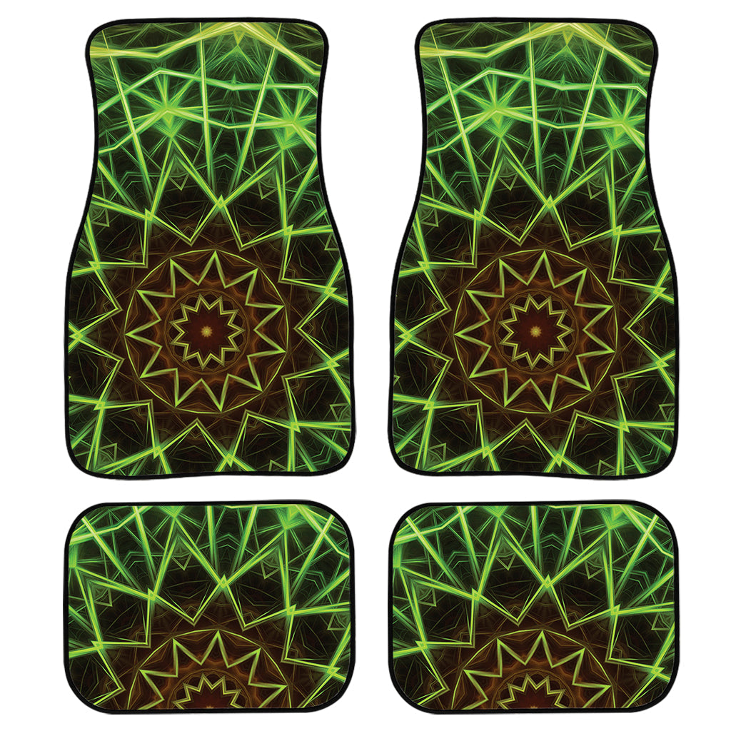 Sparkle Kaleidoscope Print Front And Back Car Floor Mats, Front Car Mat