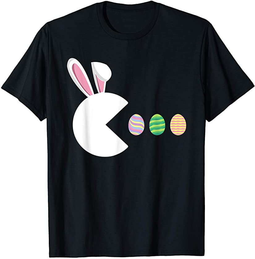 Video Game Bunny Eggs Easter Gamer Kids Boys Men Gaming T-Shirt