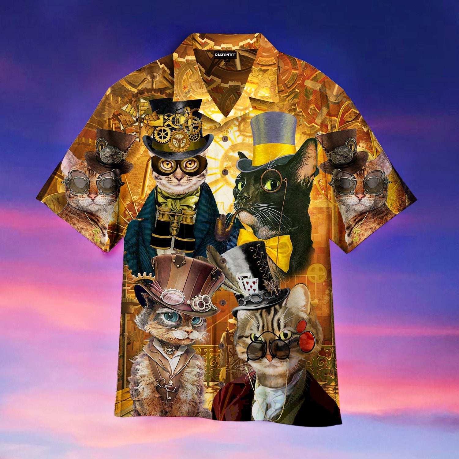 The Royal Steampunk Cat Hawaii Shirt For Men Women Adult Ha1422