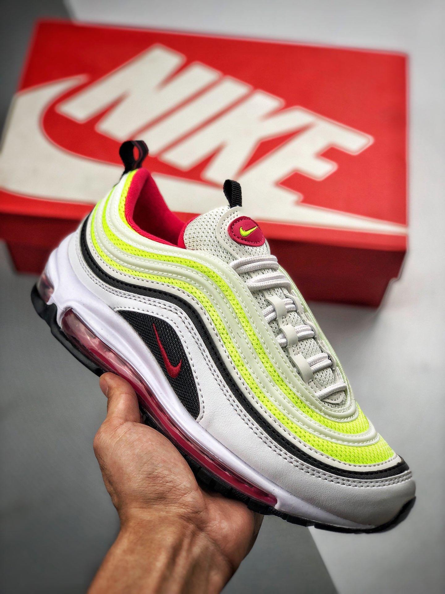 Nike WMNS Air Max 97 WhiteRush Pink-Black-Volt 5338980