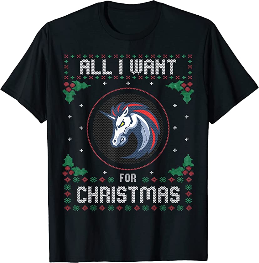 1inch Network Ugly Christmas Sweater, All I Want For Xmas T-Shirt