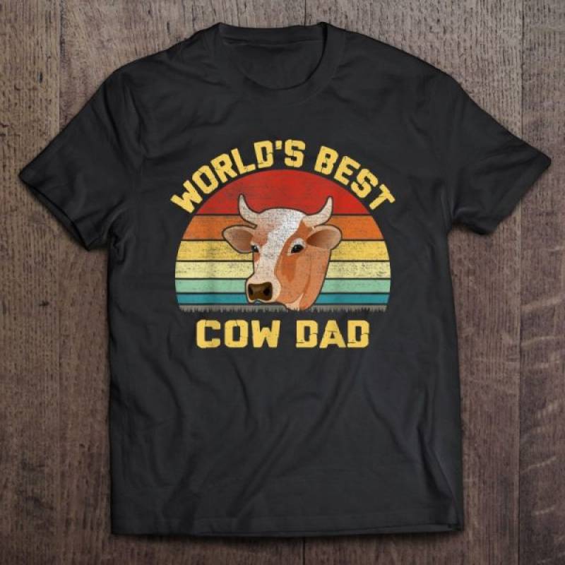 Vtg World’s Best Cow Dad T-Shirt