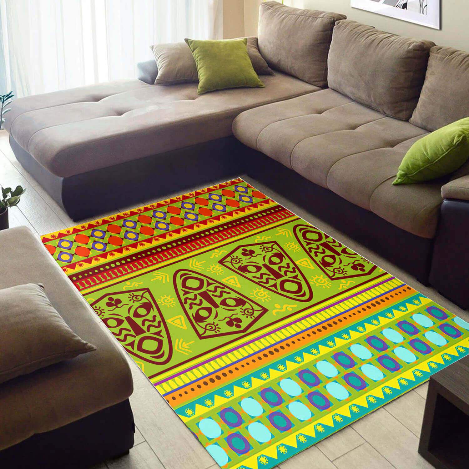 Trendy African Area Rug Modern African Style Ethnic Seamless Pattern African Carpet African Inspired Home Decor BPS3139