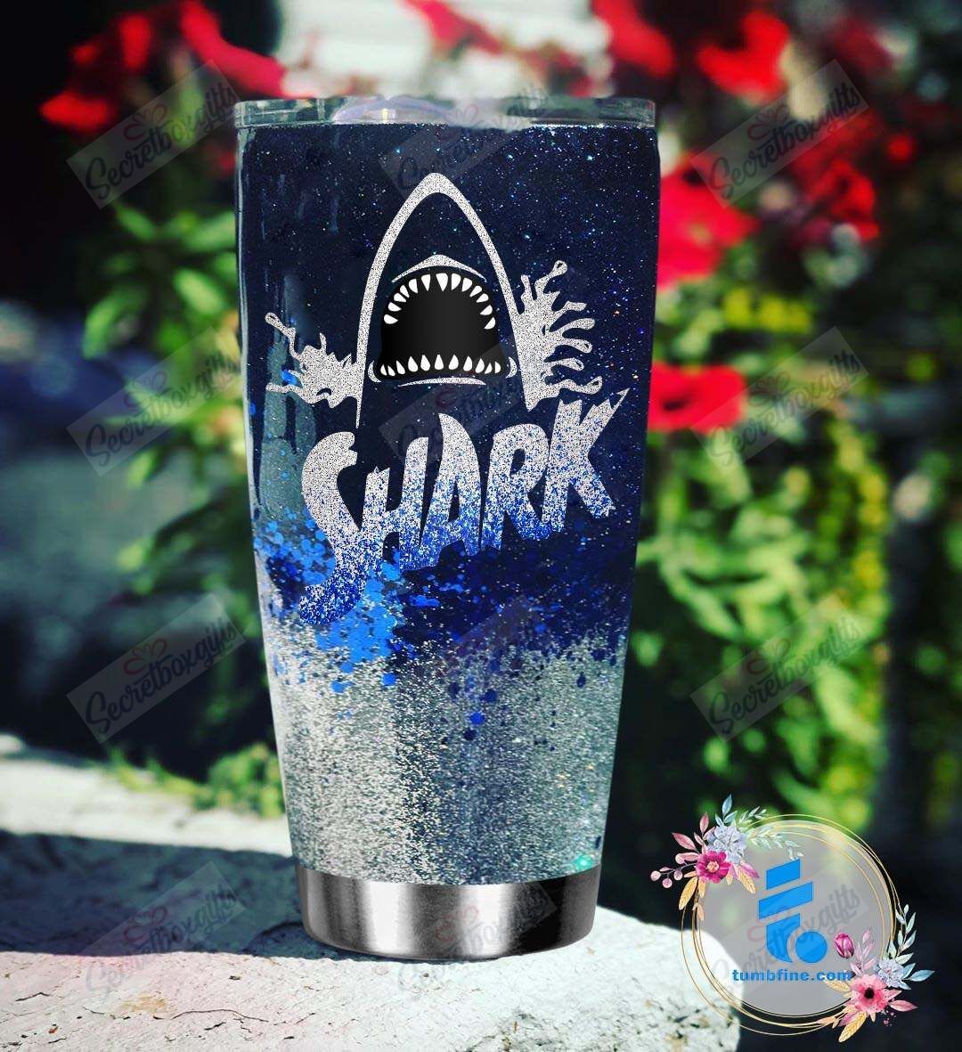 Shark Lovers Lnt18120838 Personalized Stainless Steel Tumbler Customize Name, Text, Number