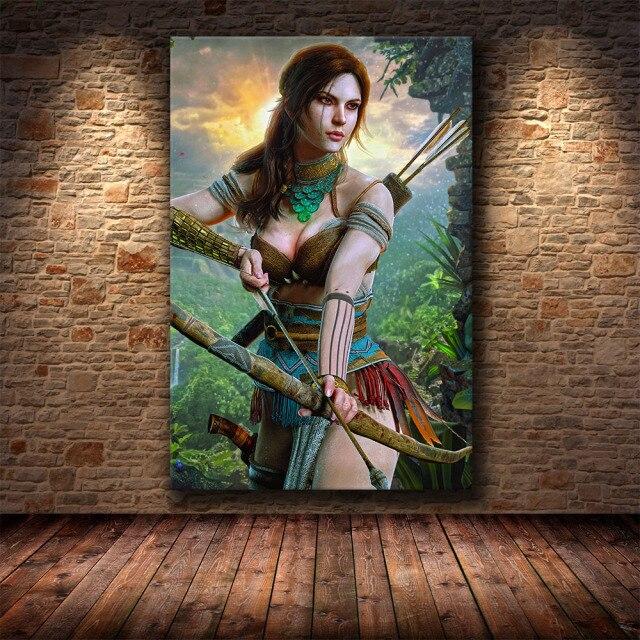 Painting Of Tomb Raider Painting Art Poster