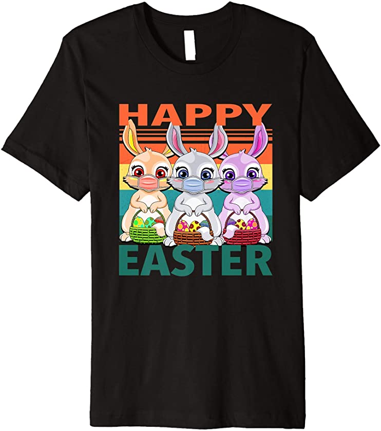 Cute Bunny Wearing Mask – Easter Premium T-Shirt