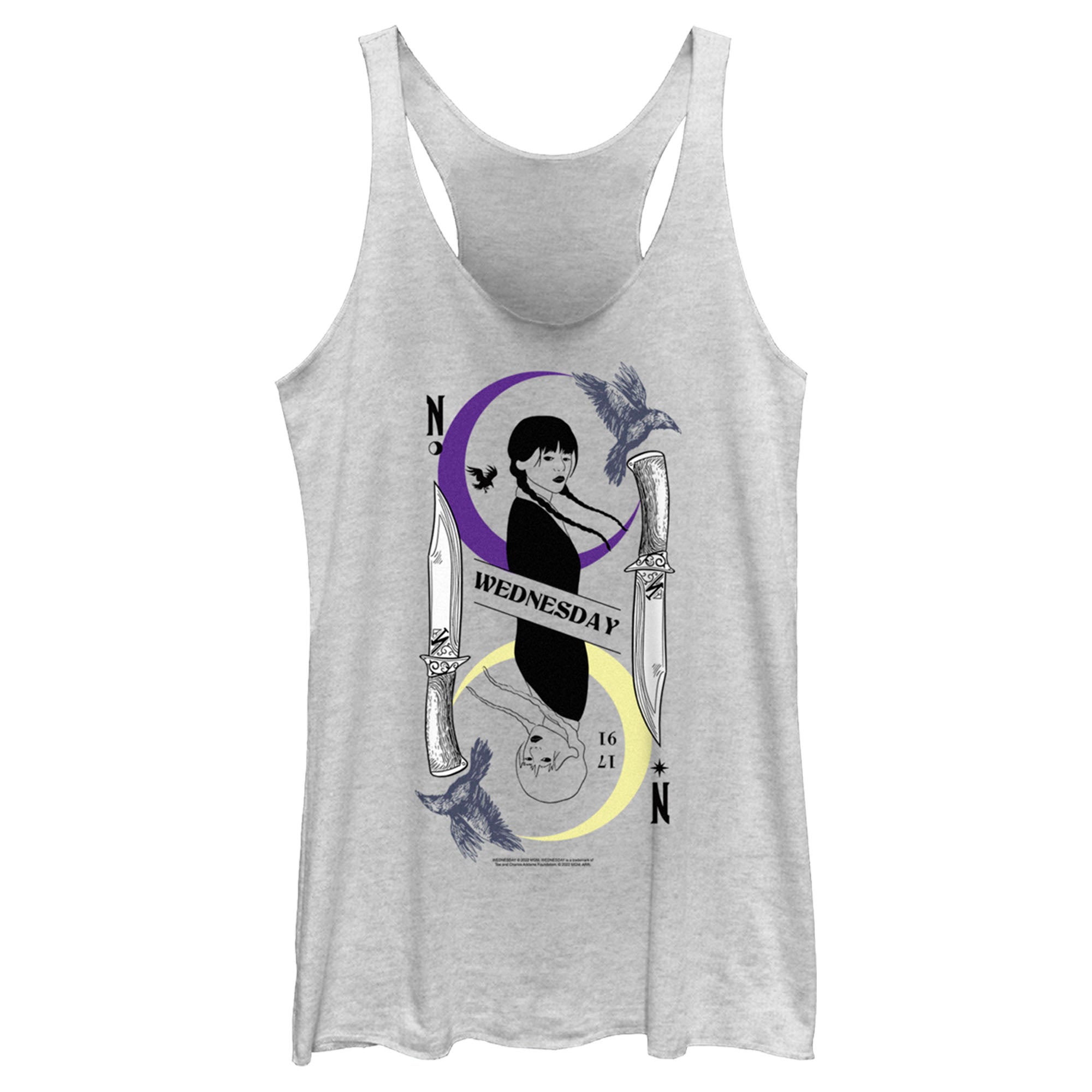 Women’S Wednesday Character Line Art Racerback Tank Top