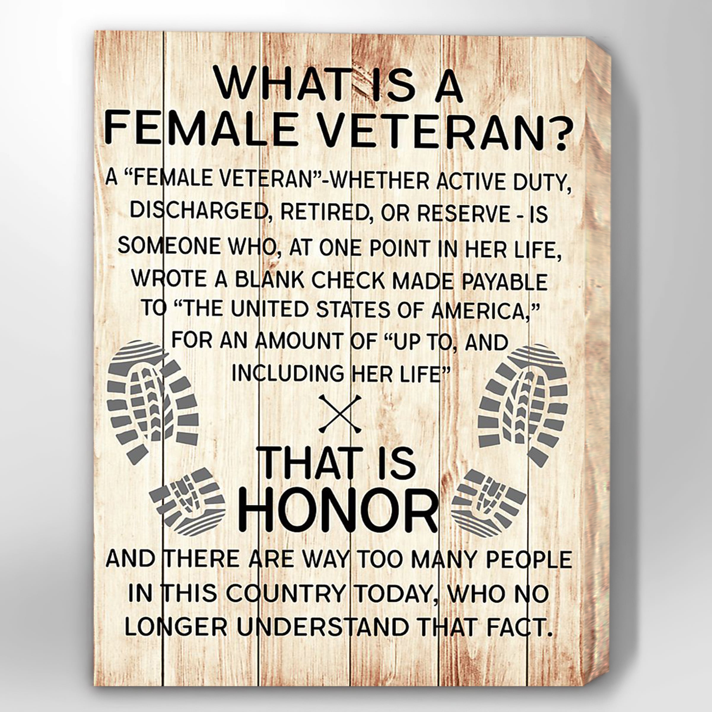 Female Veteran – Canvas From Daughter To Mom