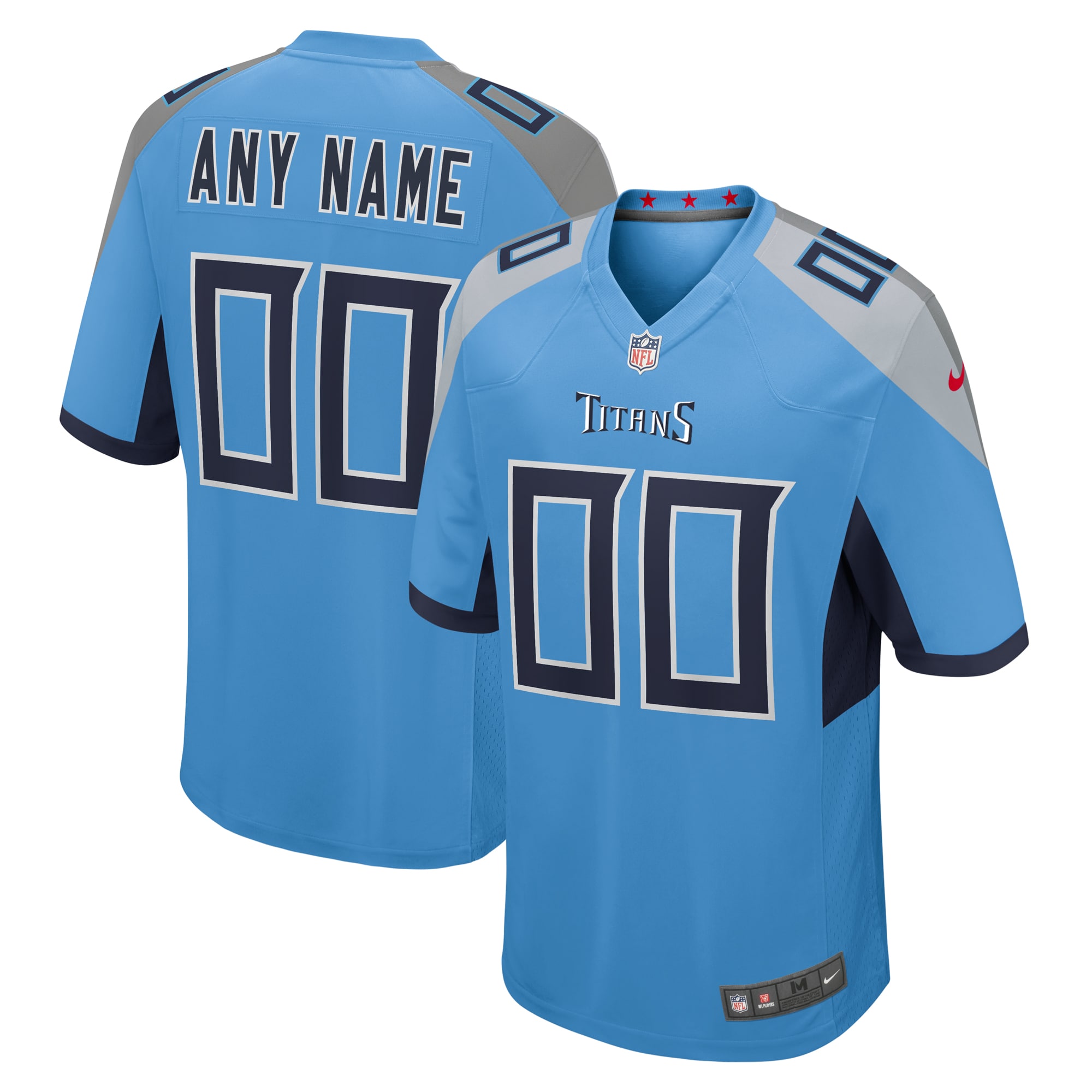 Tennessee Titans Alternate Custom Game Jersey – Light Blue