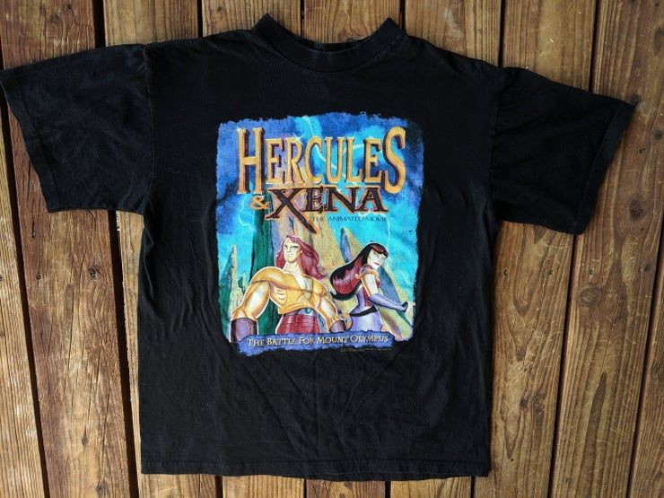 Vintage 1997 Xena And Hercules Animated Movie Shirt