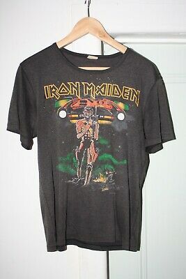 Vintage Iron Maiden Somewhere On Tour 86/87 Tshirt  S Band Memorabilia 9283