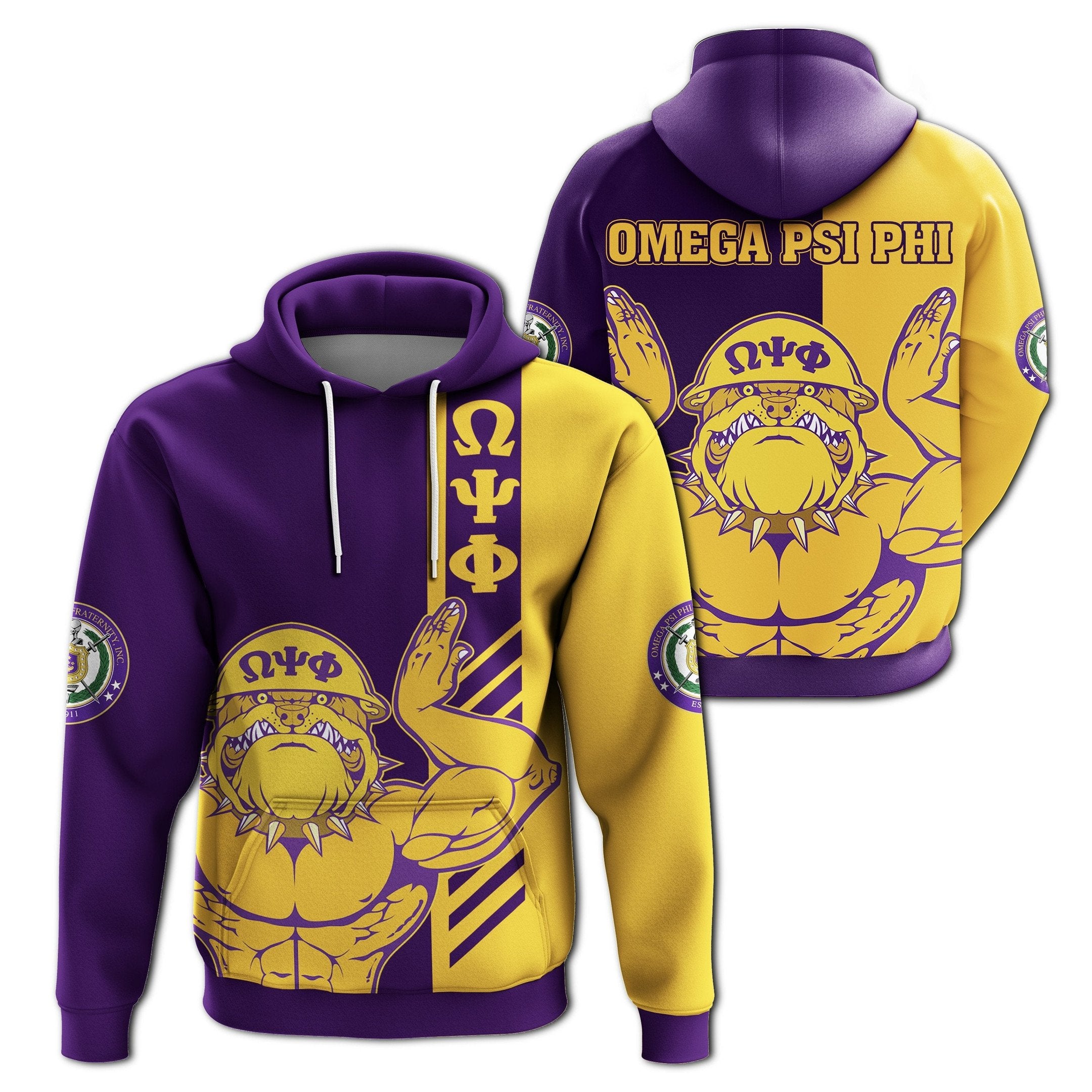 Fraternity Hoodie – Omega Psi Phi Bull Dogs – Lang Style