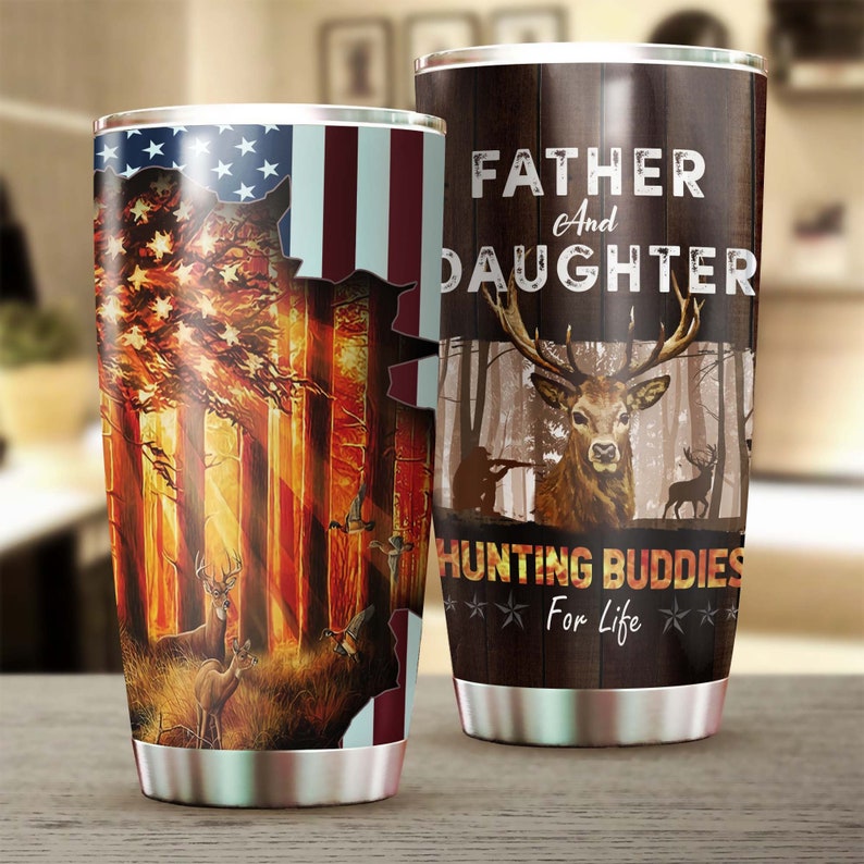 Father And Daughter Hunting Buddies For Life Personalized Tumbler-Birthday Christmas Gift Father’S Day Gift For Father For Daughter