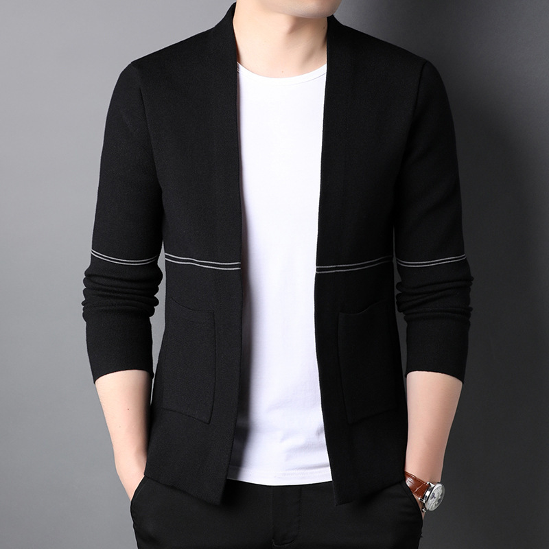 Top Grade New Autum Brand Fashion Winter Knit Japanese Street Wear Mens Cardigan Sweater Plain Casual Coats Jacket Men Clothing alx