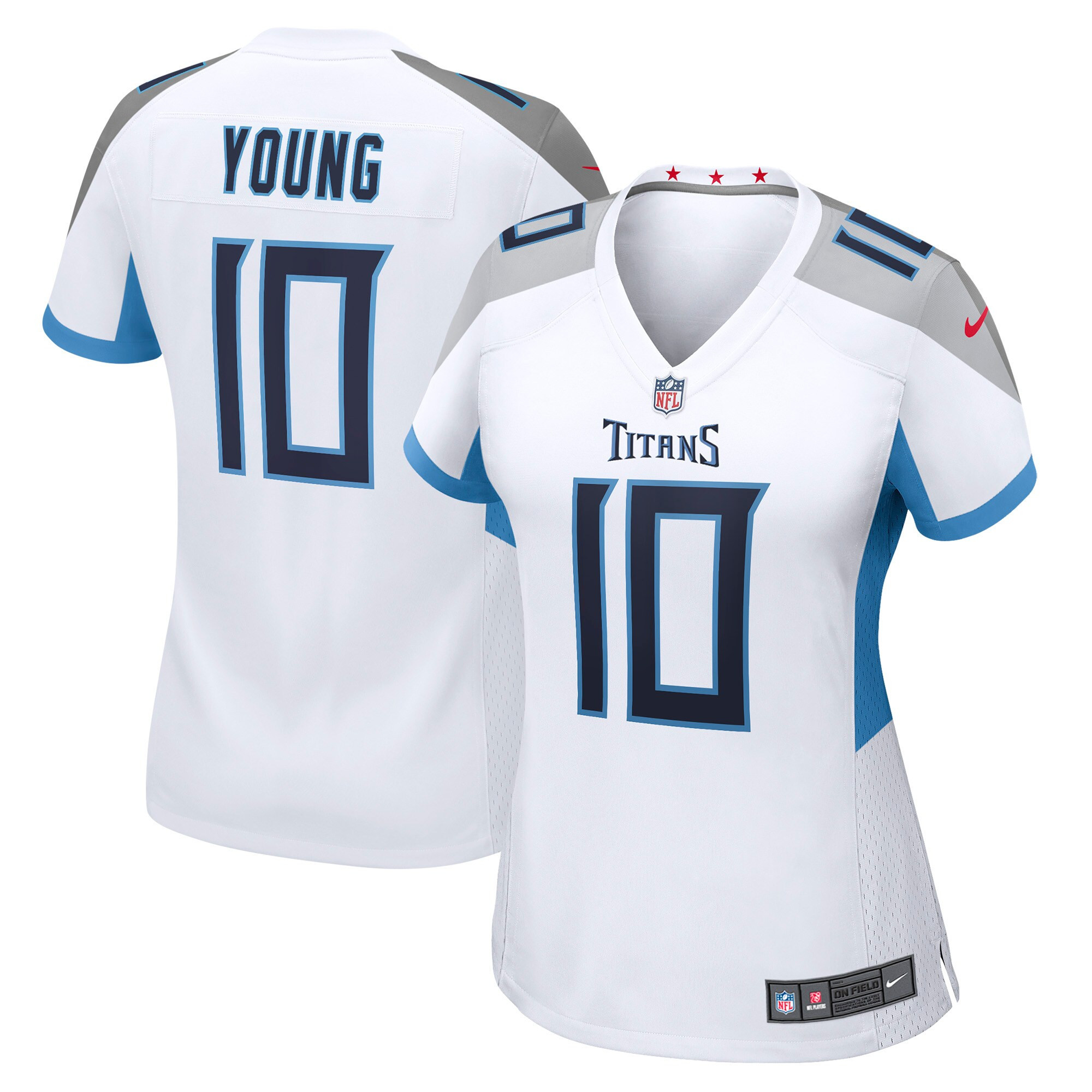 Vince Young Tennessee Titans Womens Retired Game Jersey – White NFL