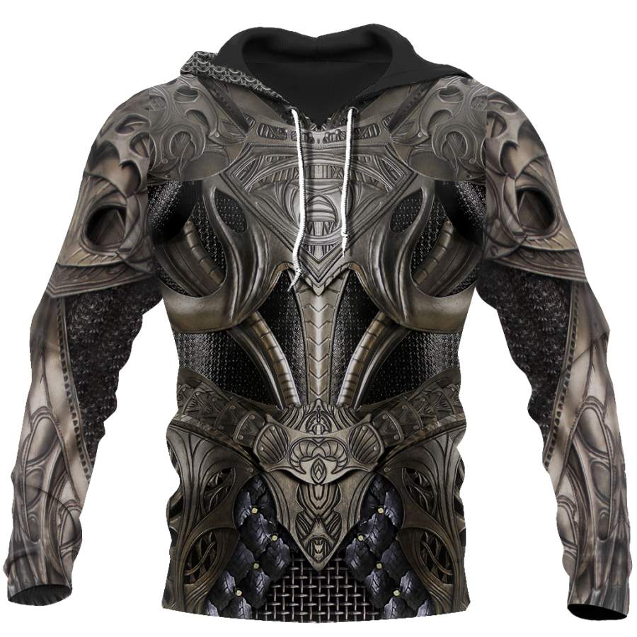 3D Printed Hoodie Chainmail Knight Armor Clothes JJ060304