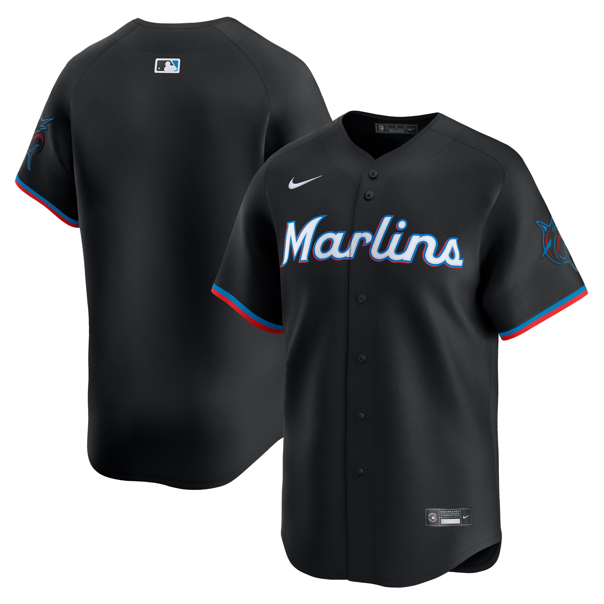 Miami Marlins Alternate Limited Jersey  Black