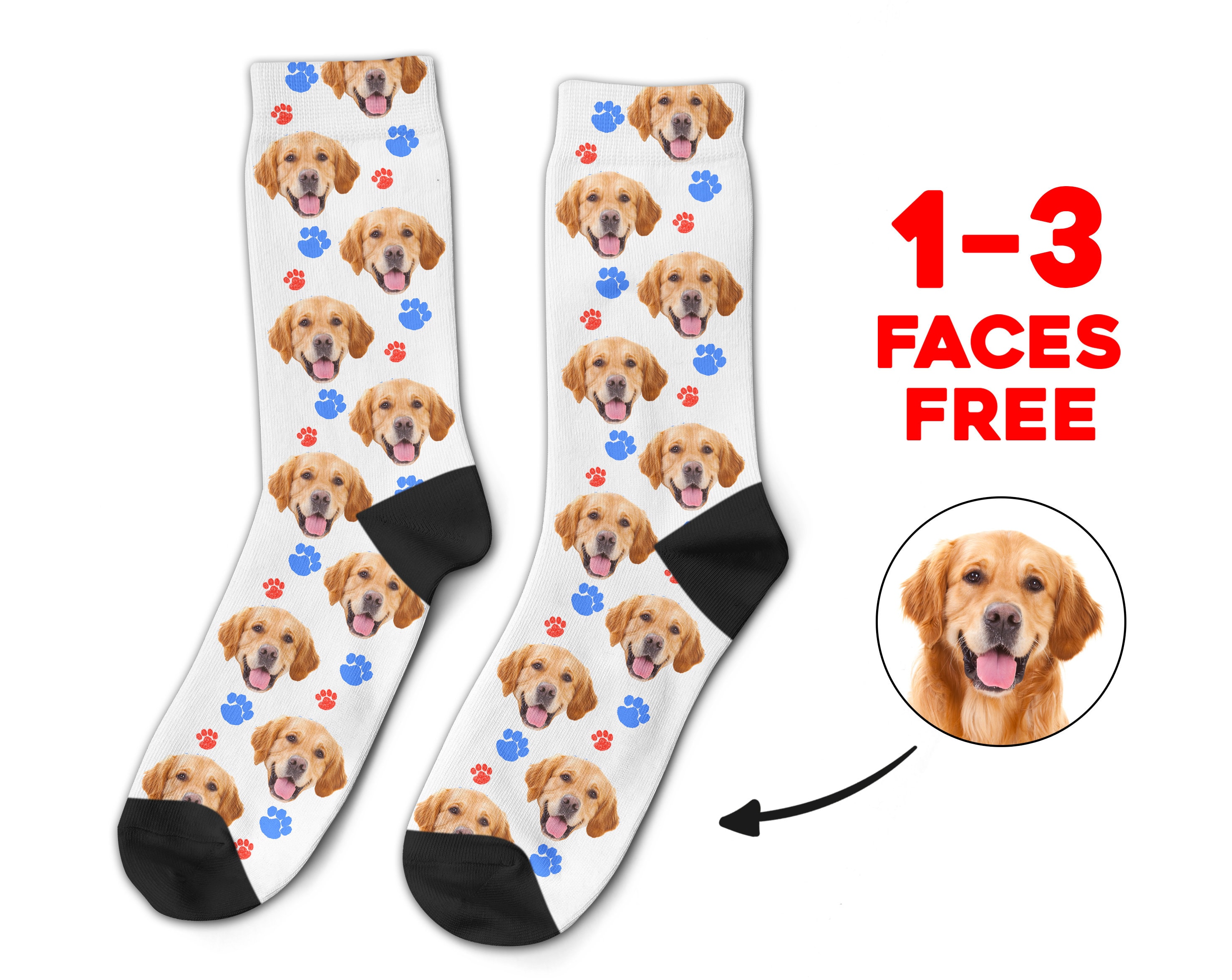 Custom Face Socks, Dog Socks, Pup Socks, Picture Socks, Stocking Stuffer, Cat Socks, Photo Socks, Novelty Socks, Printed Socks, Best Gift