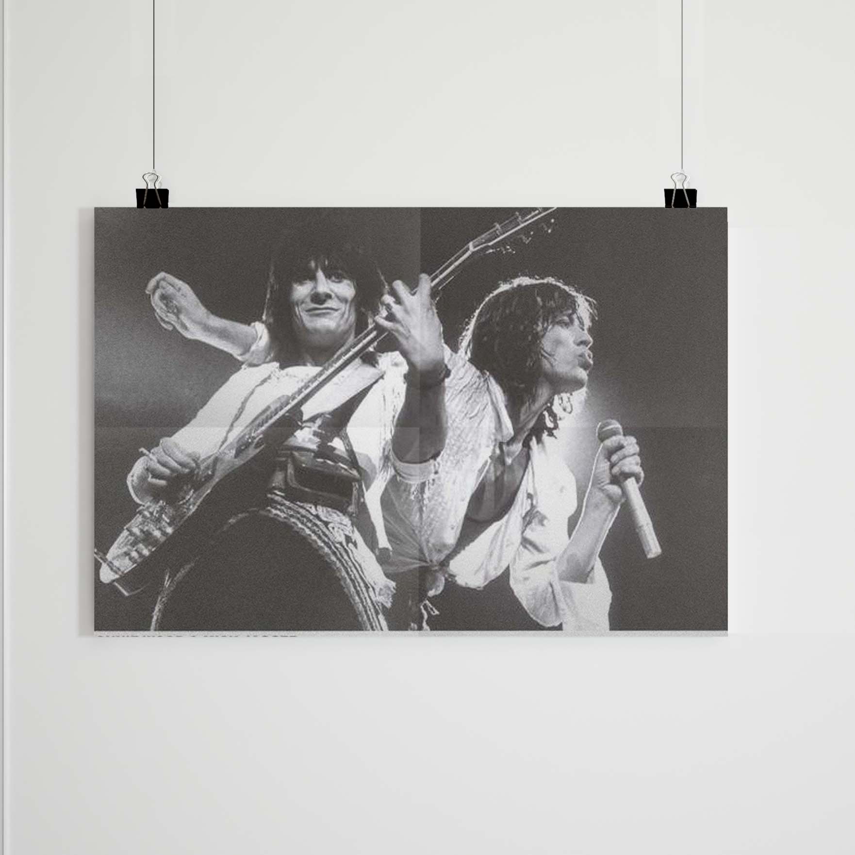 The Rolling Stones Jagger And Wood 1976 Poster