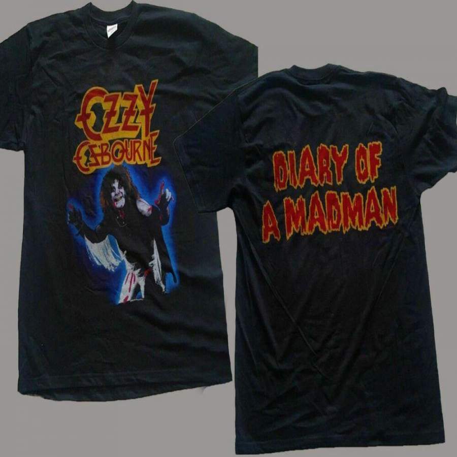 Vtg Rare Ozzy Osbourne Tour 1981 Diary of A Madman Reprint T-Shirt