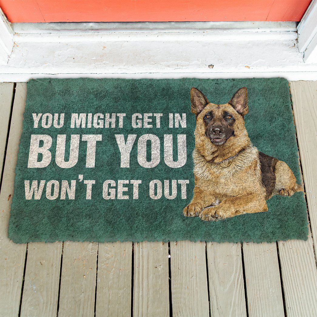 3D German Shepherd You Won’T Get Out Doormat