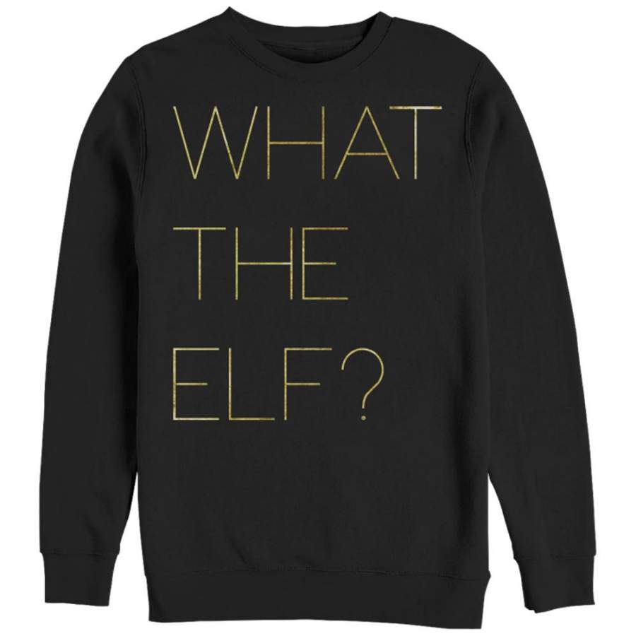 CHIN UP Women’s Christmas What the Elf  Sweatshirt Black S