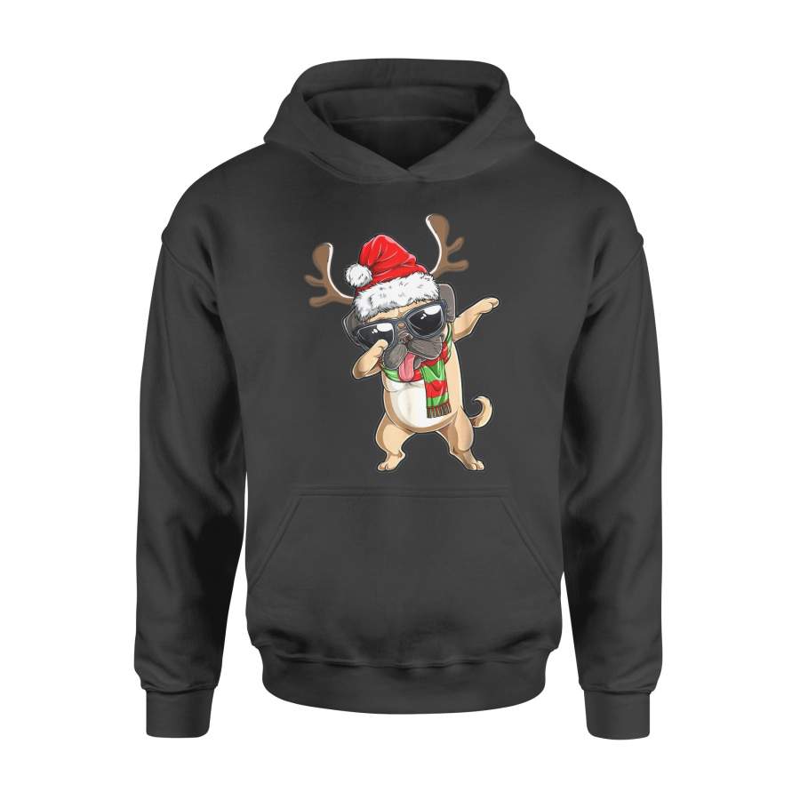 Dabbing Pug Santa T Shirt Christmas Kids Boys Girls Gifts – Standard Hoodie