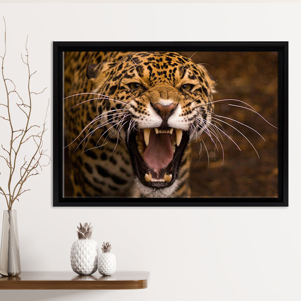 Wild Leopard Framed Canvas Print – Canvas Painting, Canvas Art, Wall Art, Wall Decor