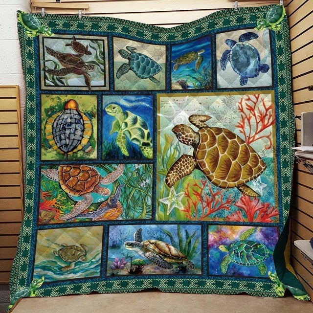 Ocean Turtle Tortoise Quilt