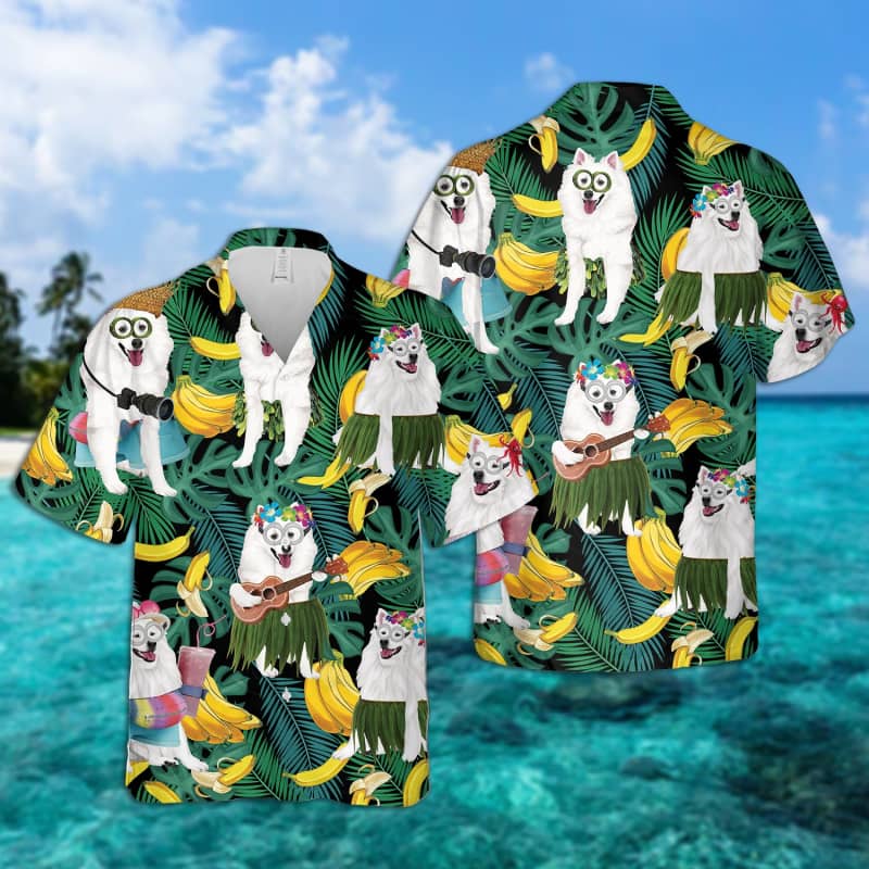 American Eskimo Banana Hawaii Shirt For Men Women Ha70665