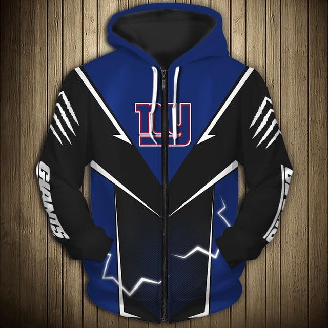 New York Giants Flame Zipper Hoodie