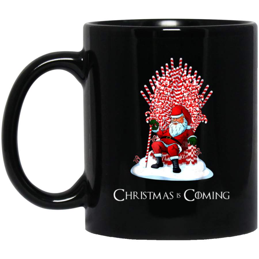 Santa Candy Cane Throne Funny Christmas 11 oz Mug