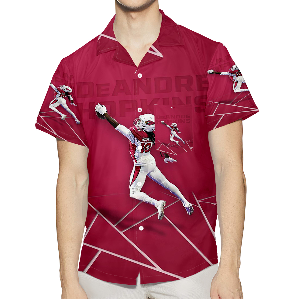 Arizona Cardinals Deandre Hopkins4 3D All Over Print Summer Beach Hawaiian Shirt With Pocket