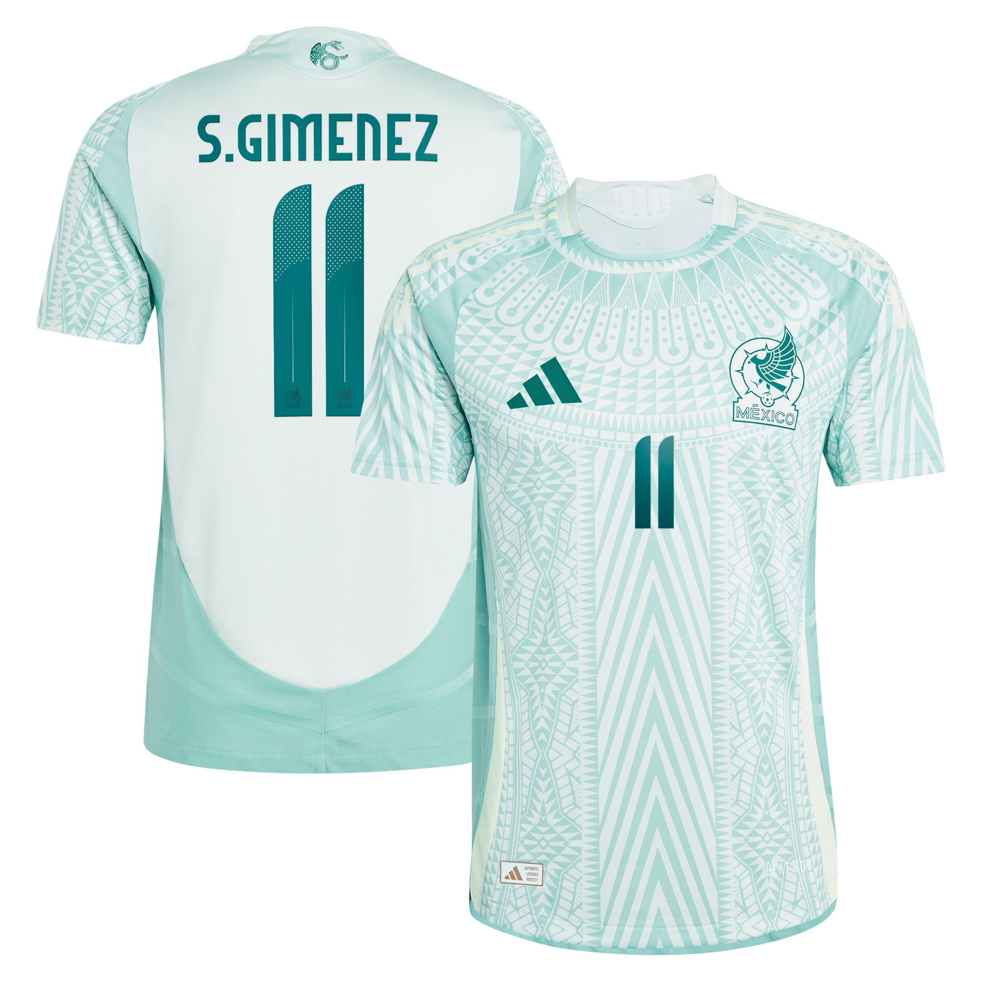 Santiago Giménez Mexico National Team 2024 Away Authentic Player Jersey – Green