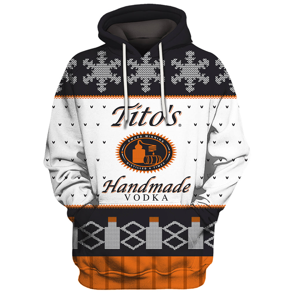 Tito’S Vodka Ugly Christmas Sweatshirt Hoodie All Over Printed Pf168