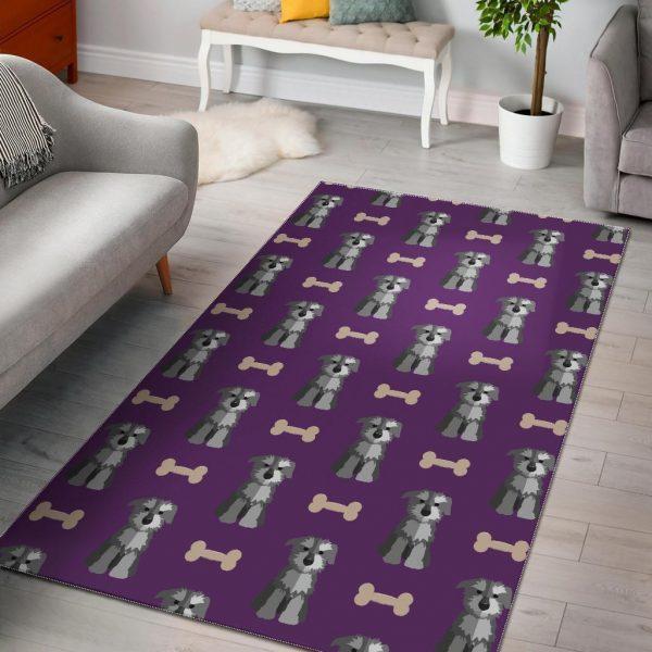 Dog Puppy Schnauzer Home Decor Rectangle Area Rug