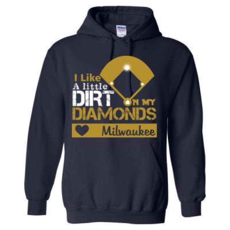 AGR Milwaukee Brewers I Like A Little Dirt On My Diamonds – Heavy Blend™ Hooded Sweatshirt