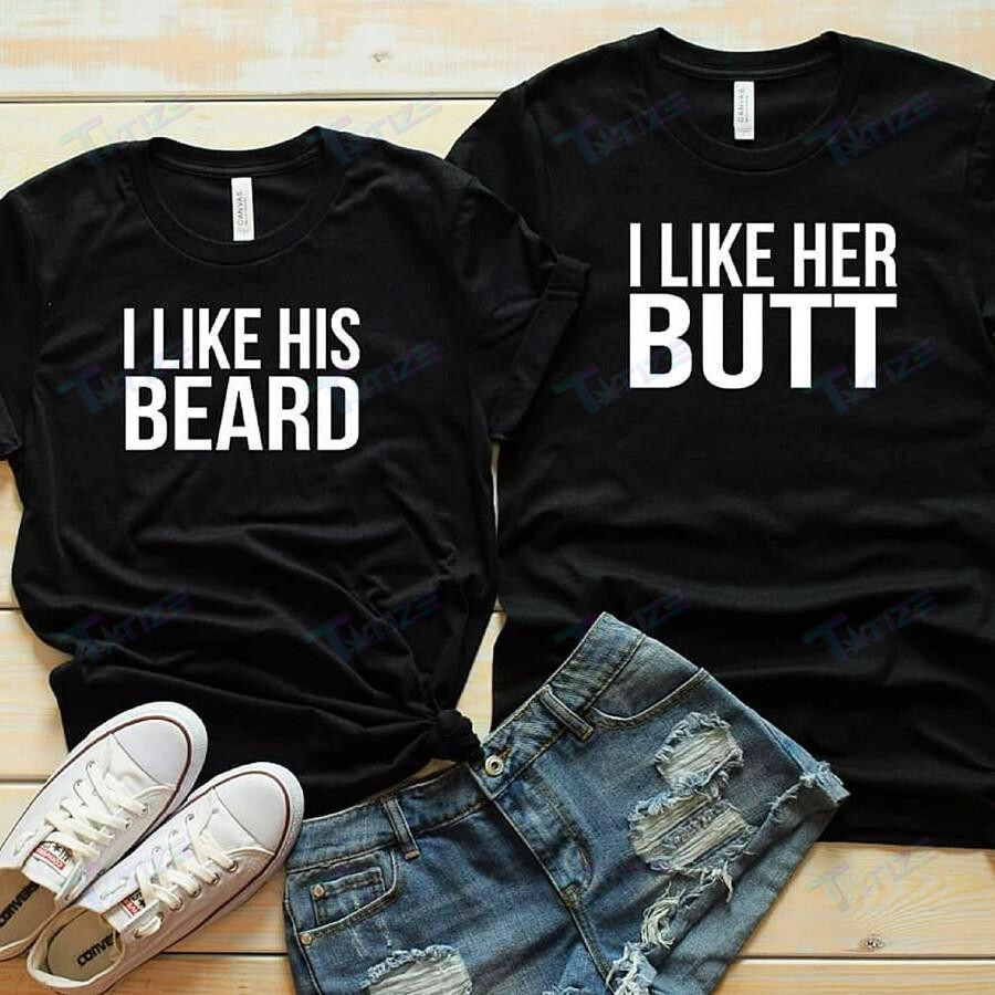 Couple Matching Shirts His Beard & Her Butt Couple Gift Graphic Unisex T Shirt, Sweatshirt, Hoodie Size S – 5Xl