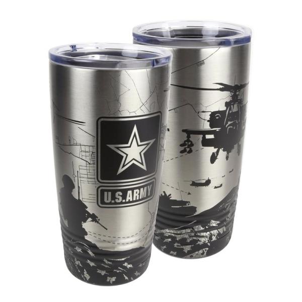 United States Army Tumbler – Custom Military Cup – Us Army Mug – Laser Engraved 360 Degree Wrap – Soldier Yeti Style 20 Oz Stainless Mug