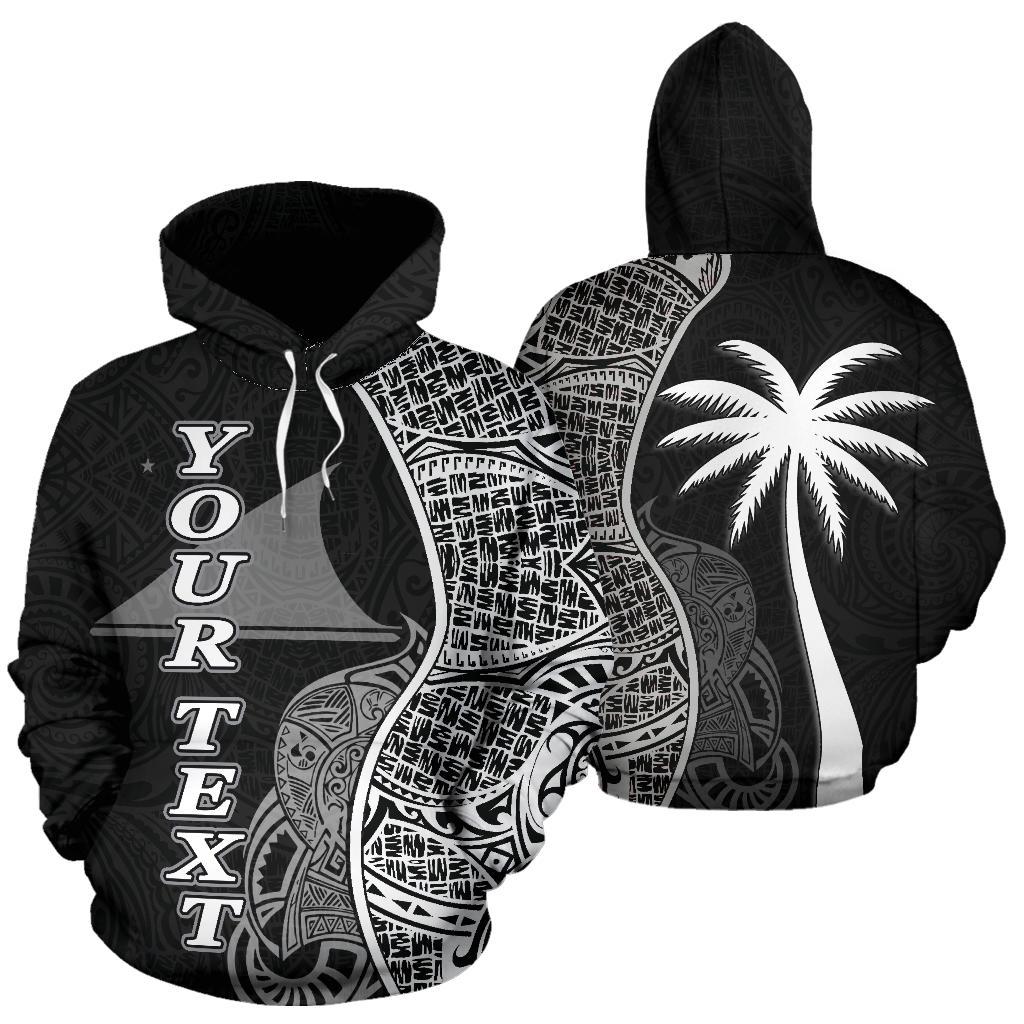 Tokelau Polynesian Custom Personalised Hoodie Coconut Black – BN39