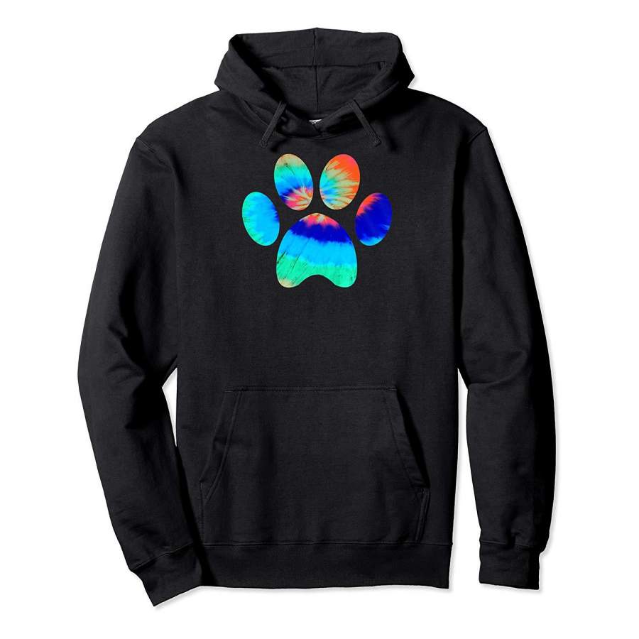 Tie Dye Animal Cat Dog Paw Print | Pet Lover Shirt Gift Hoodie Premium Tee