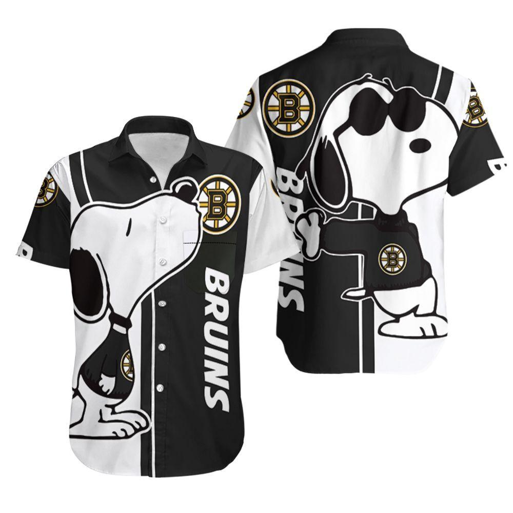 Beach Shirt Boston Bruins Snoopy Lover 3D Printed Hawaiian Shirt