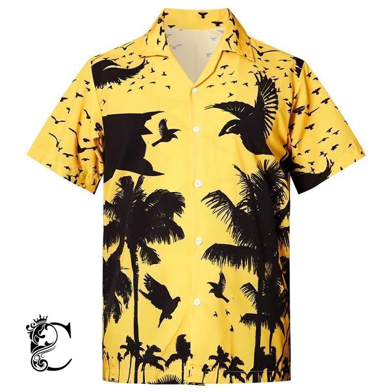 Beach Shirt Find Mens Hawaiian Shirts Crow- Chillicothemall