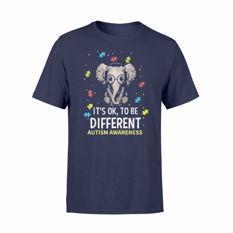 Its Ok To Be Different Autism Awareness Elephant T-Shirt | Funny Autism Shirts