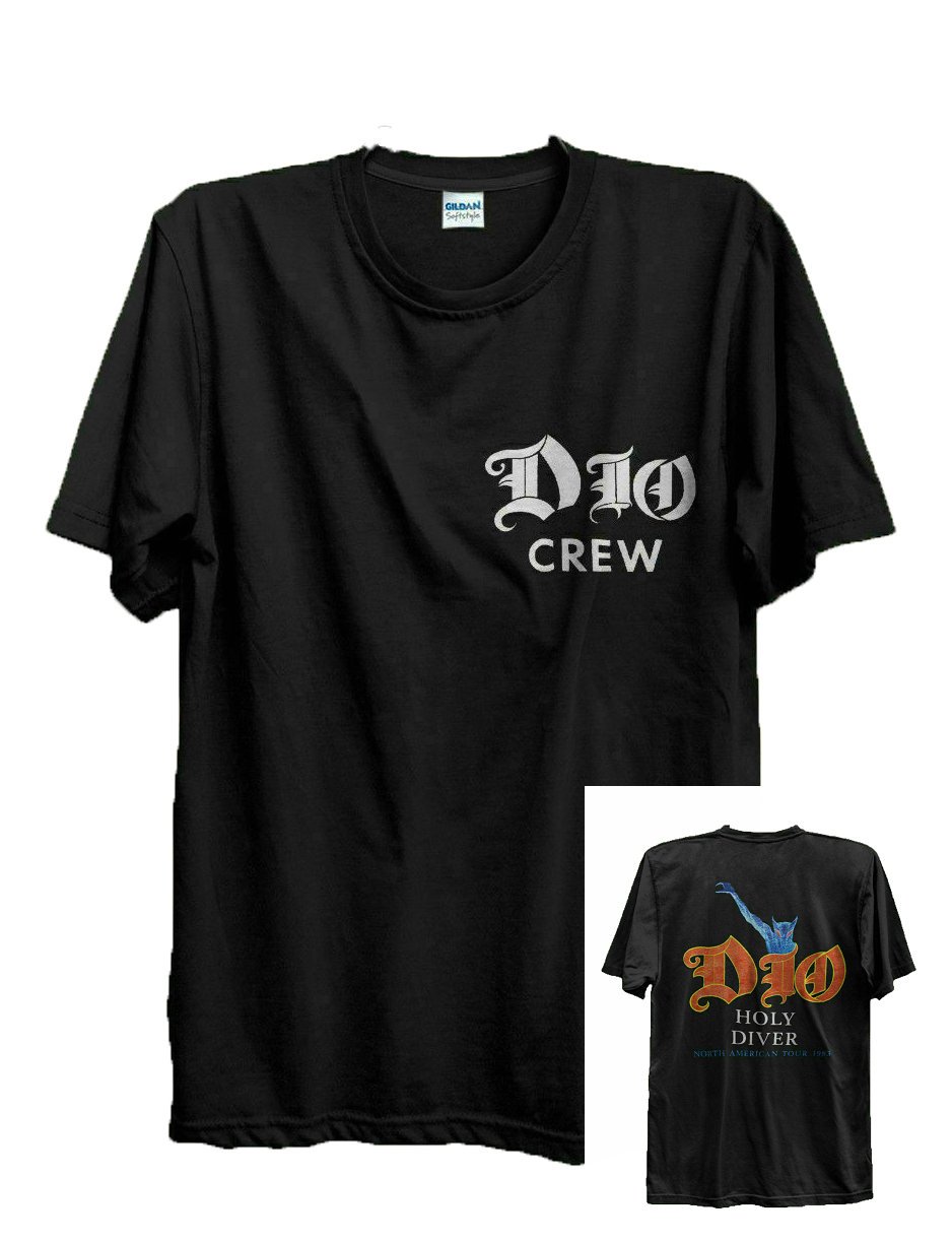 Vintage Tshirt Dio Shirt 1983 Holy Diver Tour Crew Concert Tee REPRINT